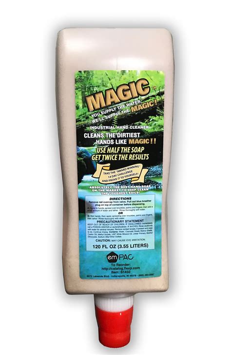 Industrial hand cleaner with a high concentration of magical properties